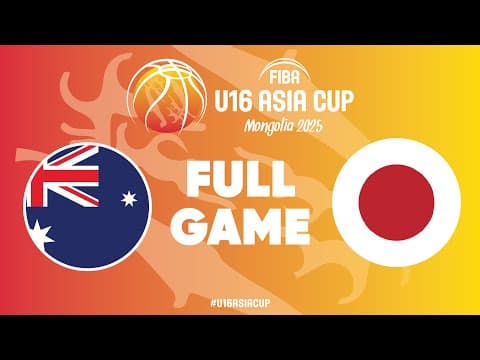 LIVE - Australia v Japan | FIBA U16 Asia Cup 2025 | Semi-Finals