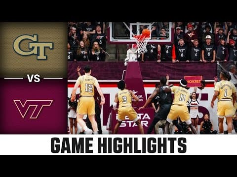 Georgia Tech vs. Virginia Tech Game Highlights | 2025-26 ACC Men's Basketball
