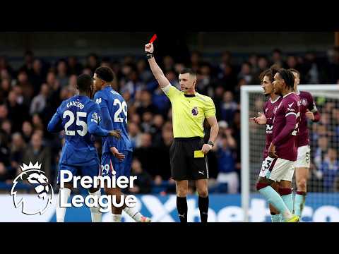 Wesley Fofana sent off for second yellow card against Burnley | Premier League | NBC Sports