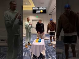 Squad celebrated Luka's birthday 💜💛 #lakers