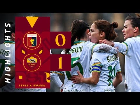 GENOA 0-1 ROMA | SERIE A FEMMINILE 2025-26