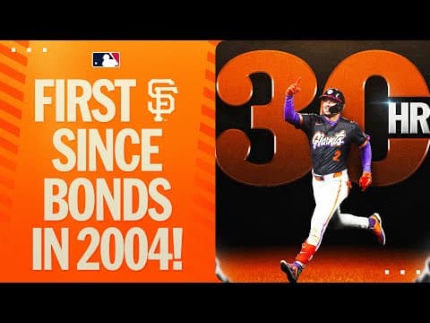 Willy Adames is the first Giants player with 30+ homers in a season since Barry Bonds in 2004! 😳