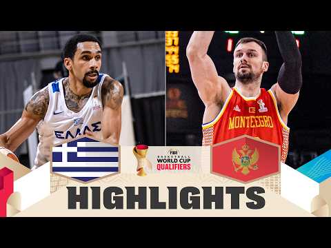 Greece 🇬🇷 v Montenegro 🇲🇪 | Highlights | FIBA Basketball World Cup 2027 European Qualifiers