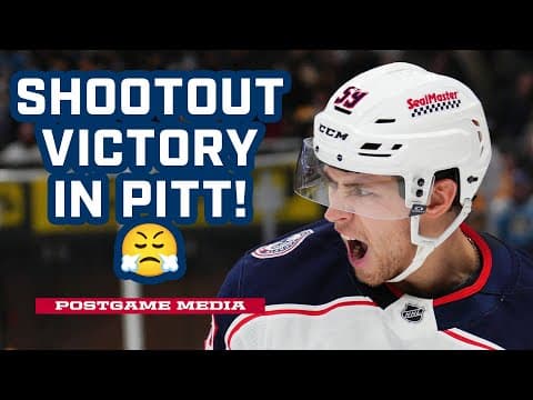 Big Boss Scores TWICE! Blue Jackets Win 5-4 in a Shootout Victory in Pittsburgh!! 😤| Postgame Media