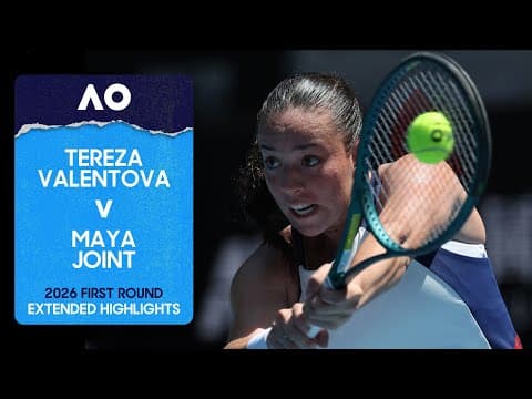 Tereza Valentova v Maya Joint Extended Highlights | Australian Open 2026 First Round