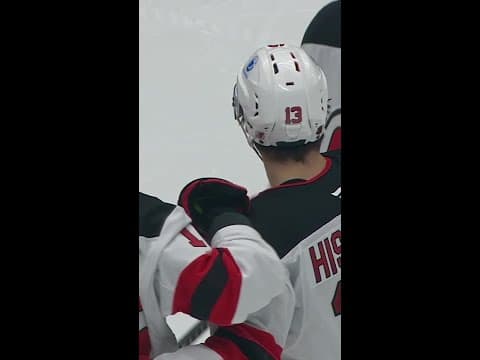 Nico Hischier with a Short Goal vs. Vancouver Canucks