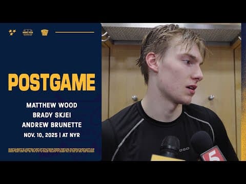 Wood, Skjei & Brunette - Postgame: Nov. 10, 2025