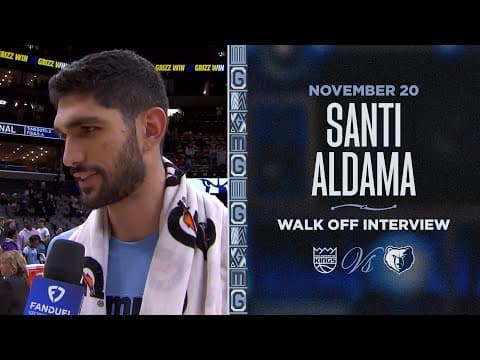 Santi Aldama Walk off Interview | Grizzlies vs. Kings