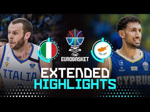 Italy 🇮🇹 vs Cyprus 🇨🇾 | Extended Highlights | FIBA EuroBasket 2025