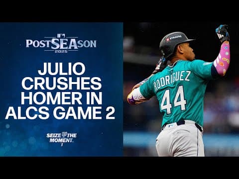 CRUSHED: Julio Rodríguez Demolishes First-Inning Home Run in ALCS Game 2