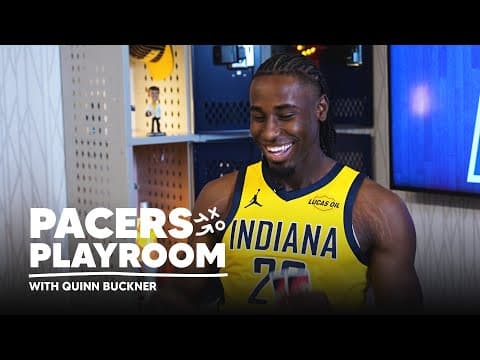 Aaron Nesmith Joins Quinn Buckner for a Game of UNO in the Pacers Playroom