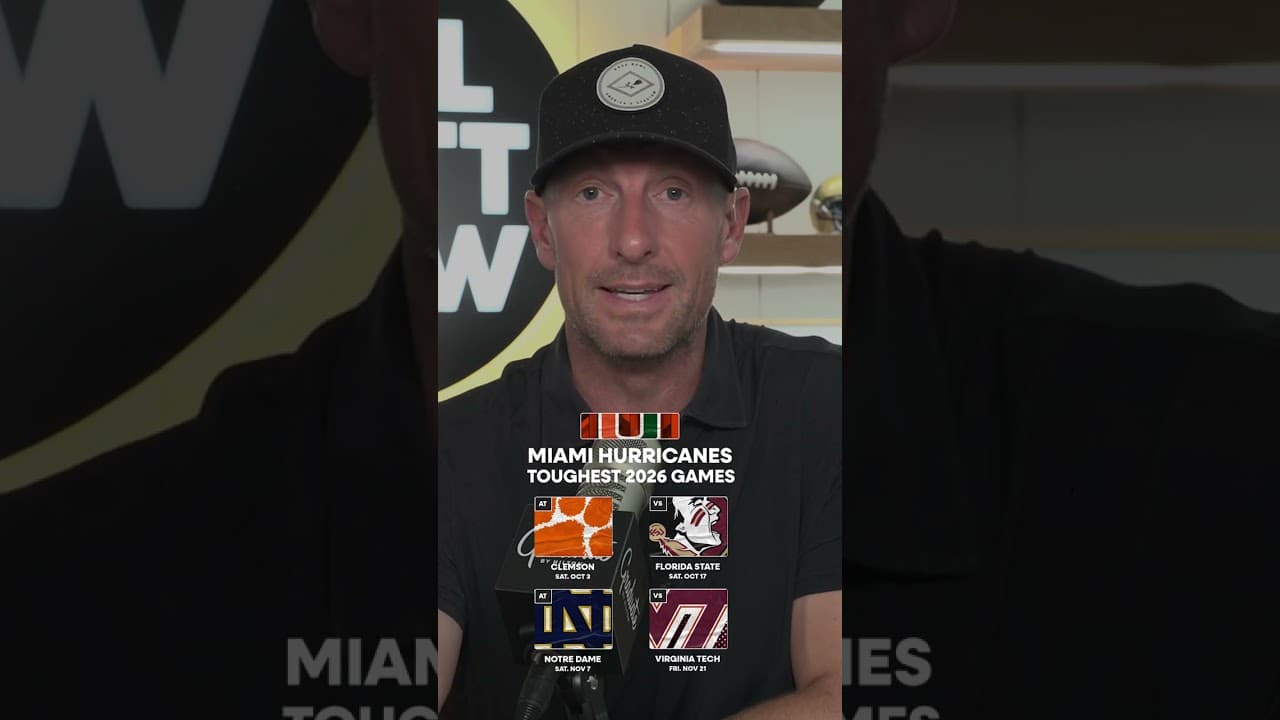 Can Miami defeat Notre Dame to hit the over on 10.5 wins? 🤔 #miamihurricanes