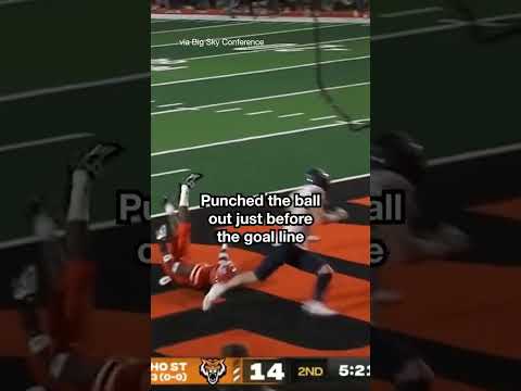 Went from off screen to punching the ball out and saving points 🔥 #collegefootball