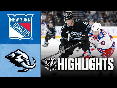 NHL Highlights | Rangers vs. Mammoth | November 22, 2025