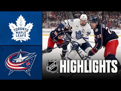 NHL Highlights | Maple Leafs vs. Blue Jackets | October 29, 2025