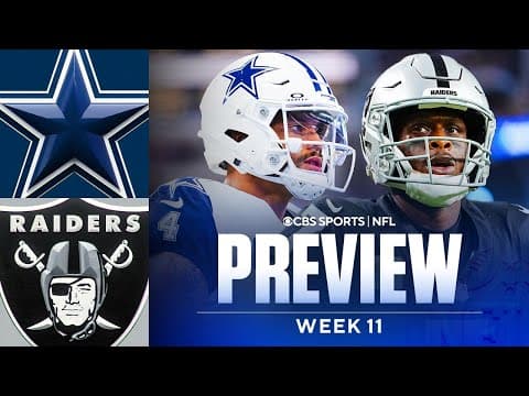 Cowboys vs Raiders Monday Night Football Preview: Predictions and Best Bets | NFL Week 11