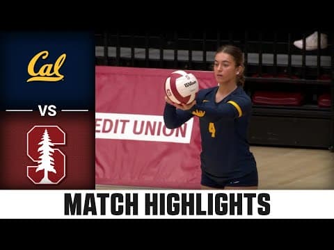 Cal vs. Stanford Match Highlights | 2025 ACC Volleyball