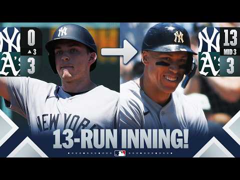 13-RUN INNING?! Yankees send 18 BATTERS to the plate in the 3rd inning! 😱🔥| MLB Highlights