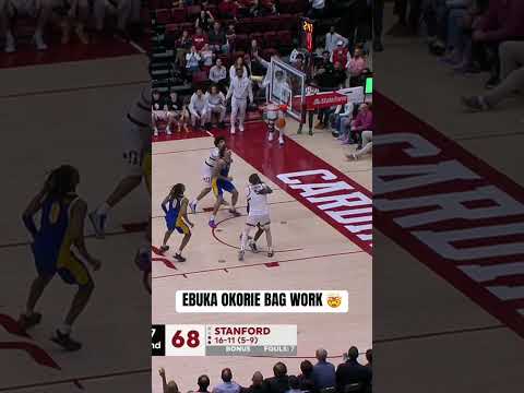 Ebuka Okorie is NASTY 🤧 #stanford #collegebasketball #accbasketball #basketball #anklebreaker