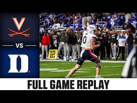 Virginia vs Duke Full Game Replay | 2025 ACC Football
