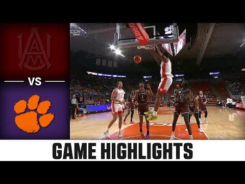 Alabama A&M vs. Clemson Game Highlights | 2025-26 ACC Men's Basketball