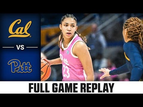 Cal vs. Pitt Full Game Replay | 2025-26 ACC Women's Basketball