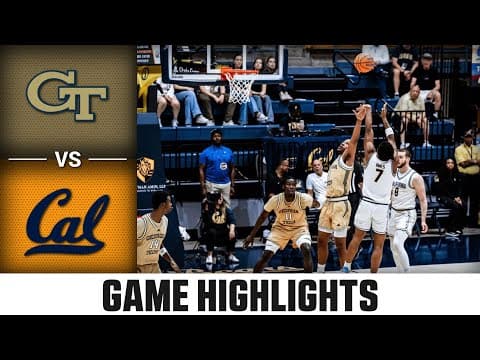 Georgia Tech vs. Cal Game Highlights | 2025-26 ACC Men's Basketball