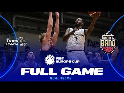 LIVE - Transcom Parnu v PUMPA Basket Brno | FIBA Europe Cup 2025-26 | Qualifiers