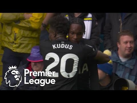 Mathys Tel's deflected shot gives Spurs 1-0 lead over Leeds | Premier League | NBC Sports