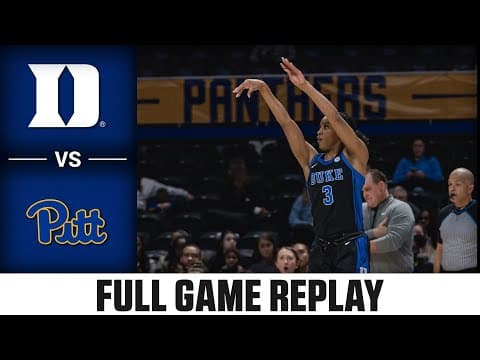 Duke vs. Pitt Full Game Replay | 2025-26 ACC Women's Basketball