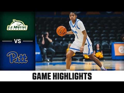 Le Moyne vs Pitt Game Highlights | 2025-26 ACC Women's Basketball