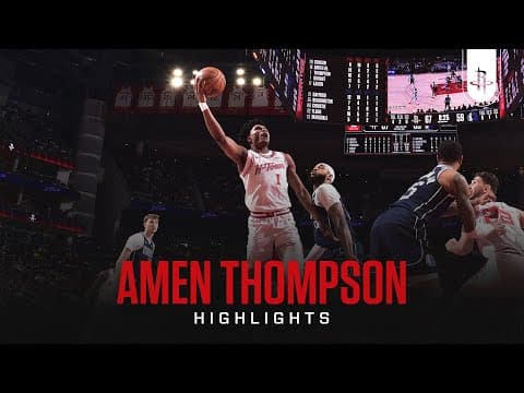 Amen Thompson (21 points) Highlights vs. Dallas Mavericks