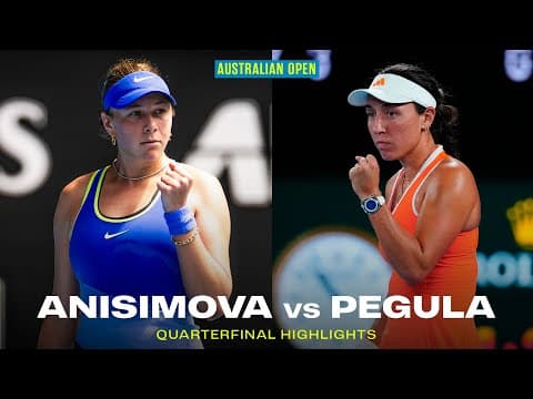 HIGHLIGHTS: Jessica Pegula Australian Open Quarterfinal | Australian Open 2026