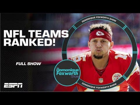 Ranking every NFL team by tier through Week 8 | The Domonique Foxworth Show