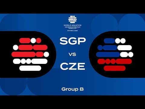 Singapore vs Czechia | Group B | Women's Water Polo World Cup 2025 | Division 2 | Istanbul