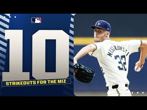 10 more strikeouts in his 10th career start! Rookie Jacob Misiorowski was THROWING HEAT🔥