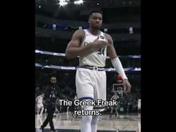 Giannis is back 🔥