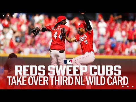 Reds finish off SWEEP of Cubs to move into possession of the third NL Wild Card spot! 📈