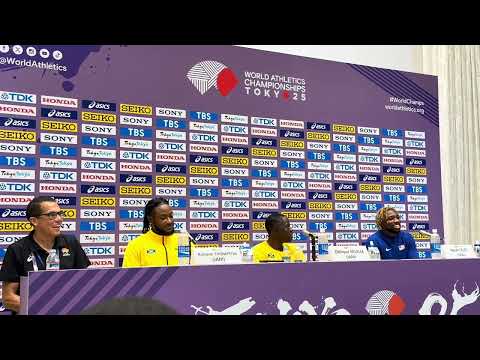 OBLIQUE SEVILLE, KISHANE THOMPSON 1-2, LYLES BRONZE AT WORLD CHAMPIONSHIPS 100M | PRESS CONFERENCE
