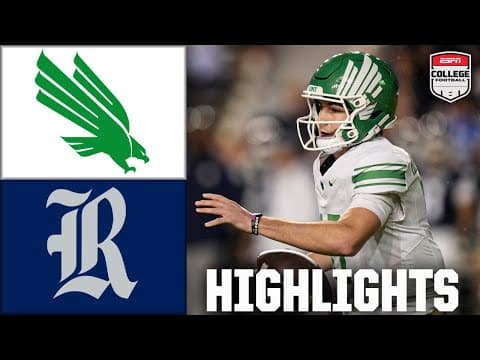 North Texas Mean Green vs. Rice Owls | Full Game Highlights | ESPN College Football
