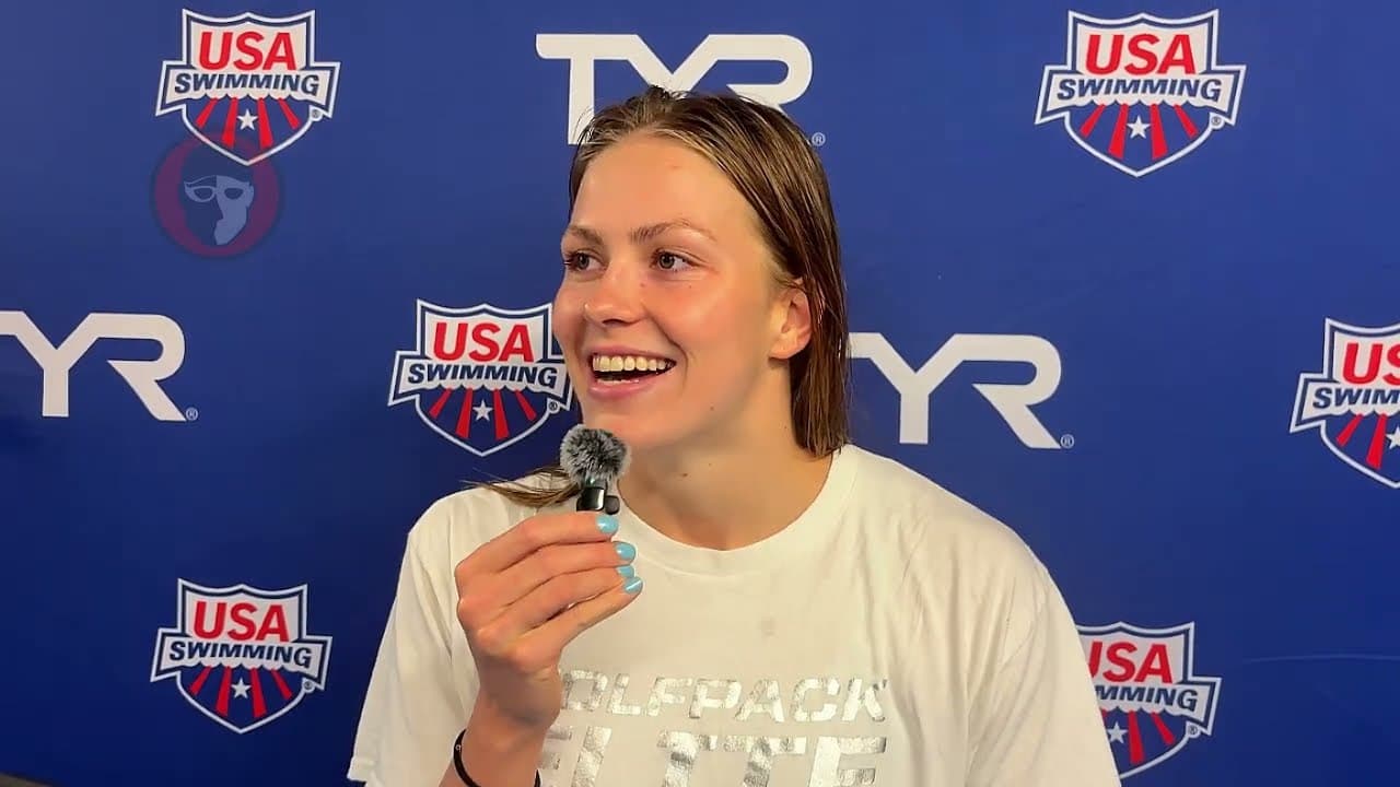 Katharine Berkoff After 26.98 50 Back: "I've learned a lot about myself mentally this year"