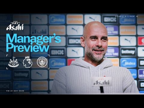 LIVE! MANAGER PREVIEW | Pep Guardiola | Newcastle V Man City | Premier League