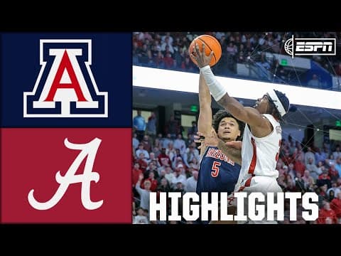 Arizona Wildcats vs. Alabama Crimson Tide | Full Game Highlights | ESPN College Basketball