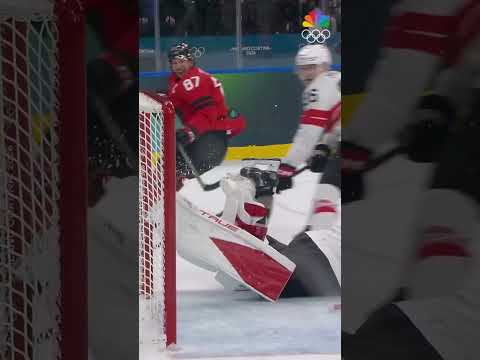The skills on show! 😍 Switzerland's Akira Schmid makes an unbelievable save against Canada. 💪