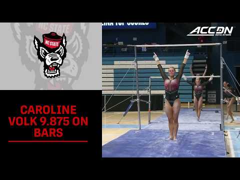 NC State's Caroline Volk Takes 1st With A 9.875 On Bars