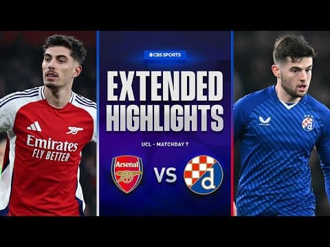 Arsenal vs. Dinamo Zagreb: Extended Highlights | UCL League Phase MD 7 | CBS Sports Golazo