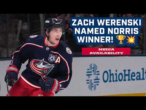 NORRIS TROPHY SECURED! 🏆 Zach Werenski Reflects on Winning the NHL's Top Defenseman Award💥