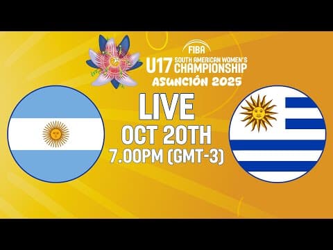 LIVE - Argentina v Uruguay | FIBA U17 South American Women's Championship 2025