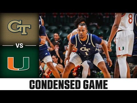 Georgia Tech vs. Miami Condensed Game | 2025-26 ACC Men's Basketball