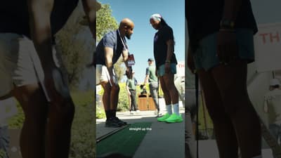 Ballhalla meets the fairway. The LPGA invited KT and Violet to the Founders Cup for an above par day